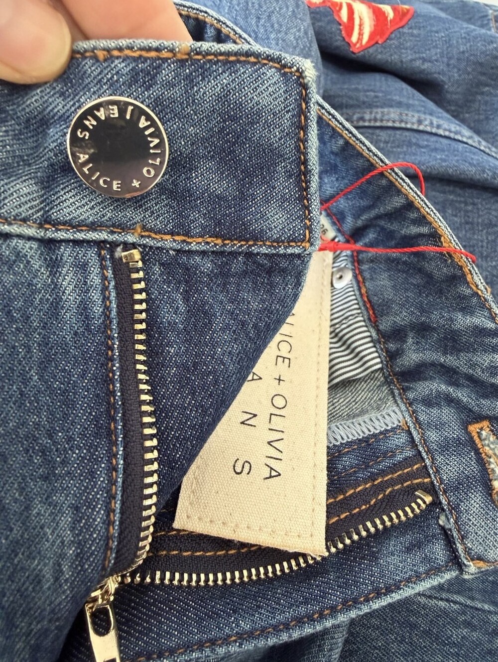 Alice + Olivia AMAZING EMBROIDERED JEAN - Picture 11 of 15